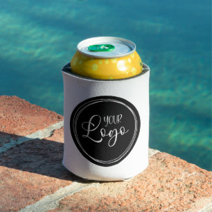Enfriador De Latas Logotipo de su empresa en círculo negro