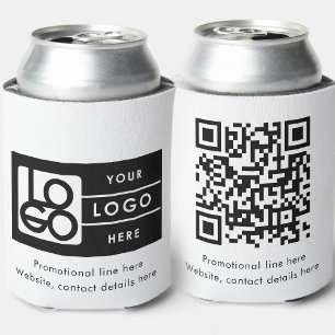 Enfriador De Latas Logotipo de texto rectangular de negocio Código QR