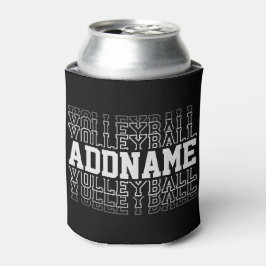 Enfriador De Latas Logotipo de voleibol que desaparece nombre persona