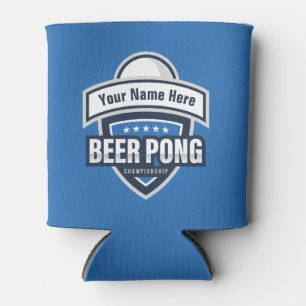 Enfriador De Latas Logotipo del Campeonato de Beer Pong Personalizabl