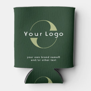 Enfriador De Latas Logotipo sobre Green oscuro + White Text Company B