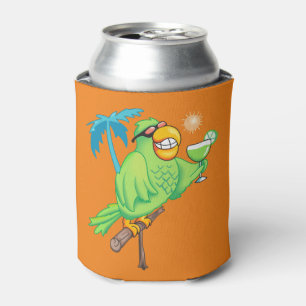Enfriador De Latas Loro con el cóctel