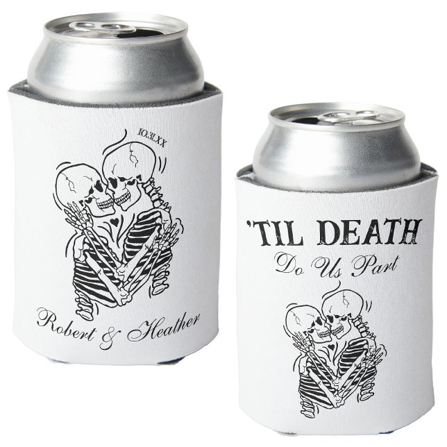 Enfriador De Latas Los amantes hasta la muerte Boda gótica personaliz (Subido por el creador)
