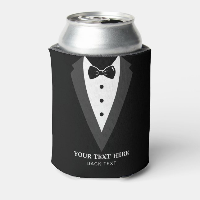 Enfriador De Latas Los groomsmen personalizados con escritura moderna (Reverso de la lata)