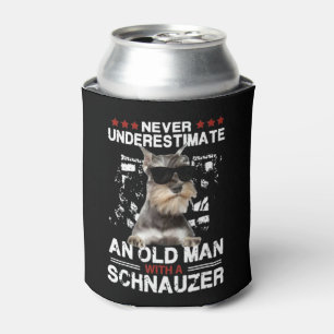 Enfriador De Latas Los Hombres Nunca Subestiman A Un Viejo Con Un Sch