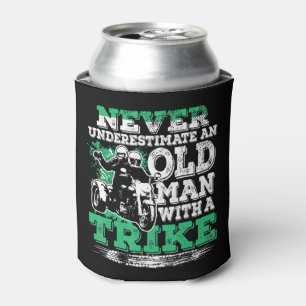 Enfriador De Latas Los Hombres Nunca Subestiman A Un Viejo Con Un Tri