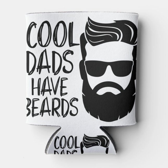 Enfriador De Latas los papás geniales tienen barbas (Anverso)