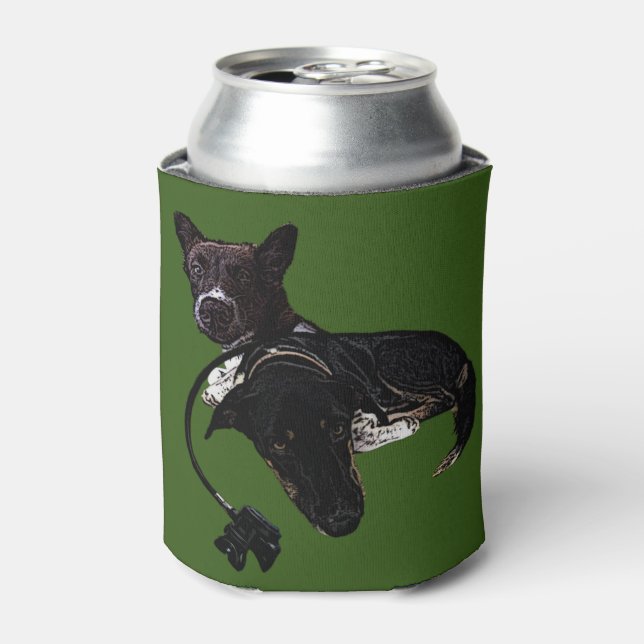 Enfriador De Latas Los perros de mascota de la última frontera (Lata Anverso)