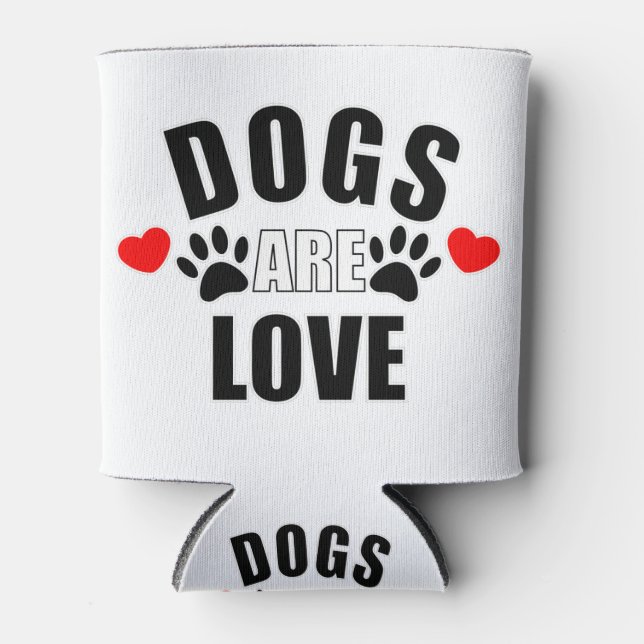 Enfriador De Latas Los perros son amor (Anverso)
