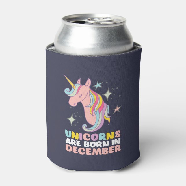 Enfriador De Latas Los Unicornios Nacieron En Diciembre, Chica De Cum (Lata Anverso)