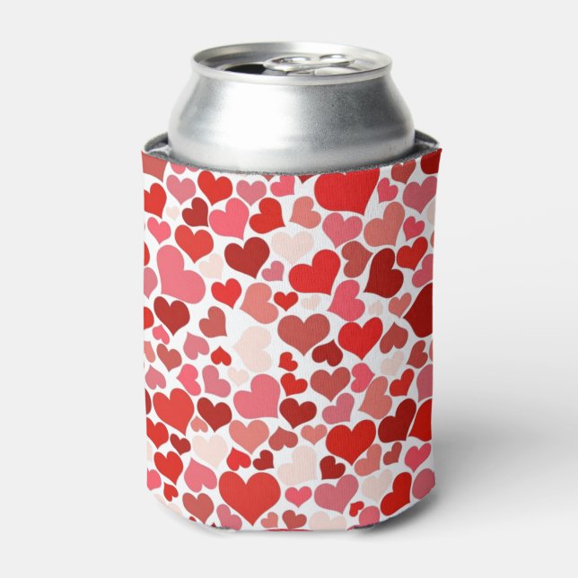 Enfriador De Latas Love Hearts Mosaic Romantic (Lata Anverso)