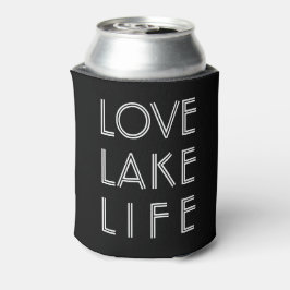 Enfriador De Latas LOVE LAKE LIFE nombre del lago personalizado oscur