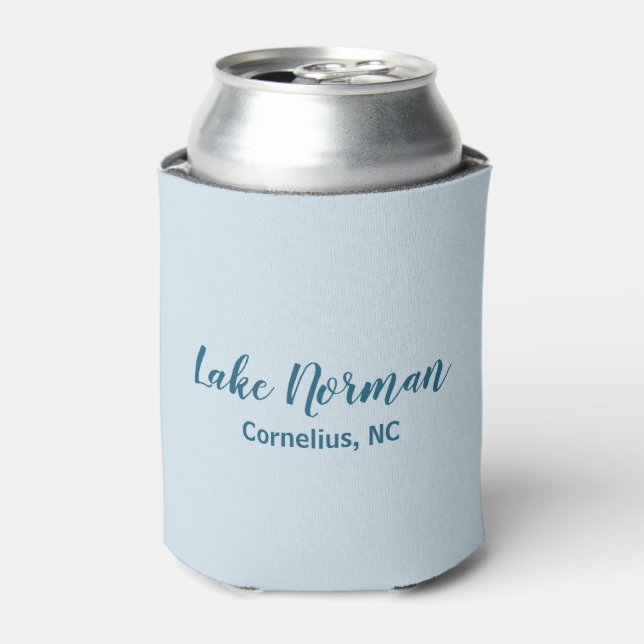 Enfriador De Latas LOVE LAKE LIFE personalizado nombre del lago (Lata Anverso)