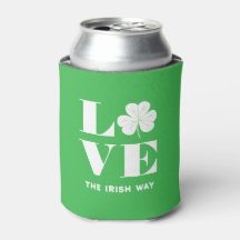 Love Shamrock Clover Irlanda Personalizado blanco 