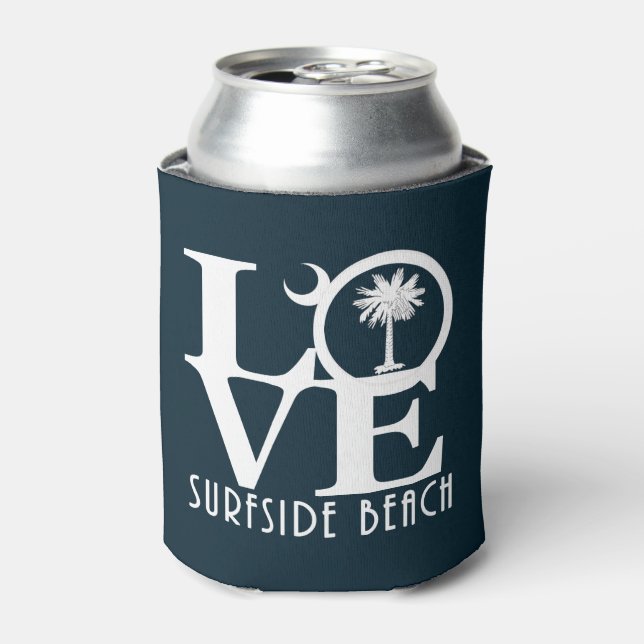 Enfriador De Latas LOVE Surfside Beach SC (Lata Anverso)