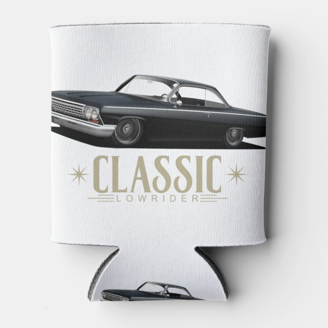 Enfriador De Latas Lowrider clásico negro (Anverso)