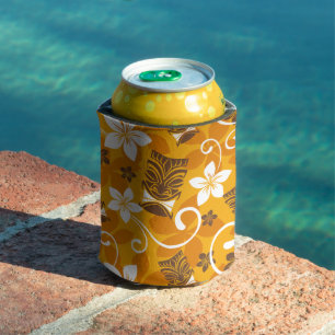 ENFRIADOR DE LATAS LUAU TIKI PATTERN (NARANJA)