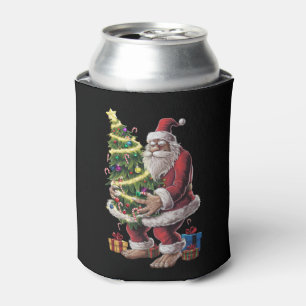Enfriador De Latas Luces de árbol de Navidad Bigfoot Navidad Amante d