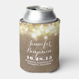 Enfriador De Latas Luces de cadena dorada Glam Boda