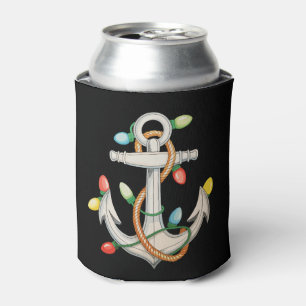 Enfriador De Latas Luces de Navidad de Ancla Barco de Crucero Navegan