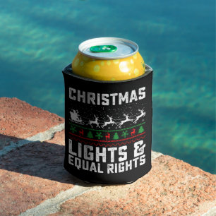 Enfriador De Latas Luces de Navidad e Igualdad de Derechos Feminista