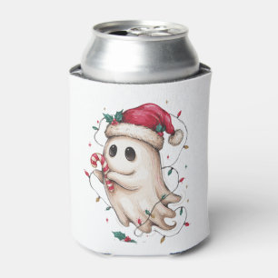 Enfriador De Latas Luces de Navidad Fantasma Santa Sombrero Caña de C