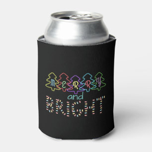 Enfriador De Latas Luces de Navidades merry y brillantes