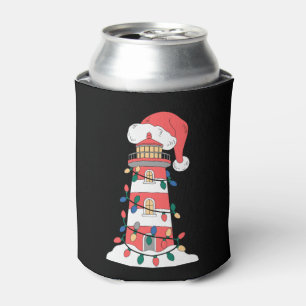 Enfriador De Latas Luces de sombrero de Santa de faro de Navidad Xmas