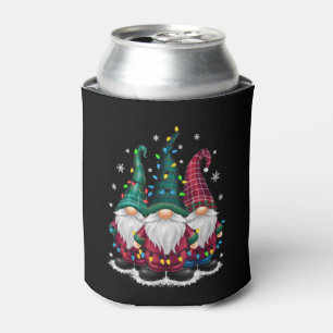 Enfriador De Latas Luces Navideñas de Tres Gnomos Navidad Vacaciones