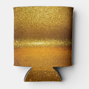 Enfriador De Latas Luces purpurinas de oro, textura vintage de Navida