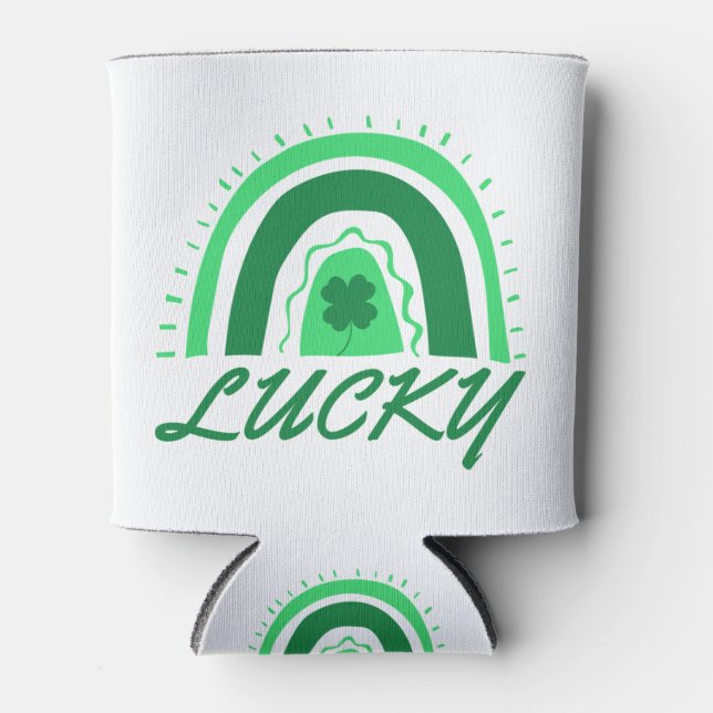 Enfriador De Latas Lucky Shamrock Rainbow (Anverso)
