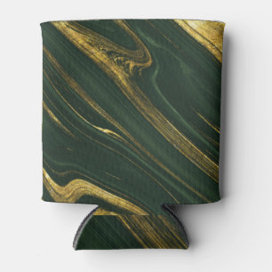 Enfriador De Latas Lujoso Onyx Verde: Mármol Dorado.