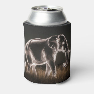 Enfriador De Latas Luminosa Elephant Silhouette