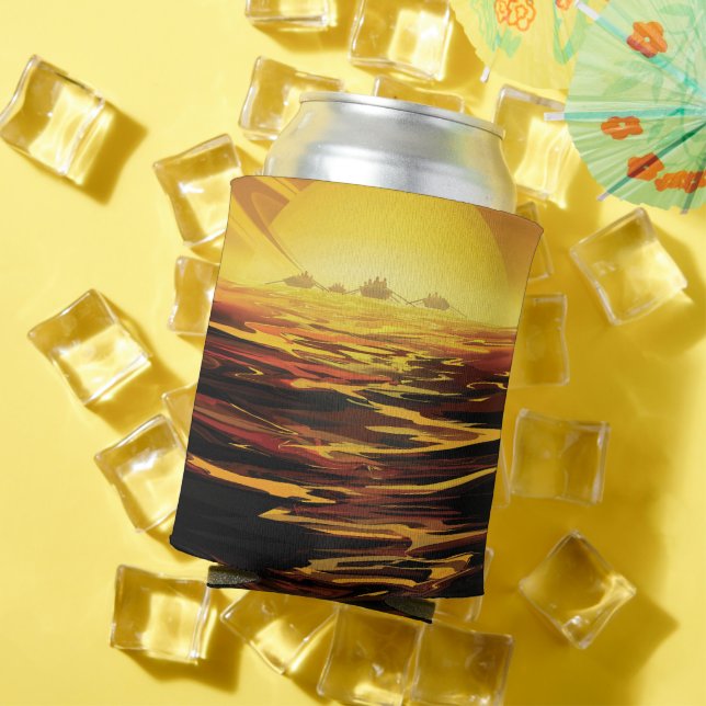 Enfriador De Latas Luna más grande de Titán en el planeta Saturno (Verano in situ)