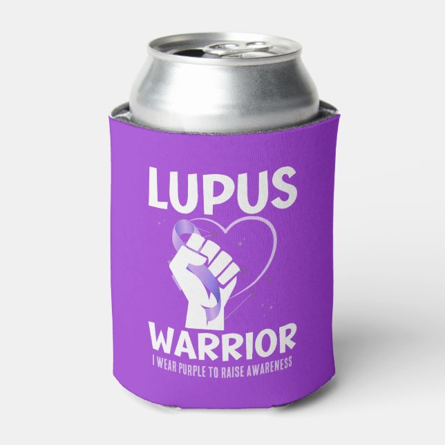 Enfriador De Latas LUPUS WARRIOR Cinta Púrpura Sensibilización (Lata Anverso)