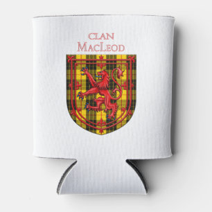 Enfriador De Latas MacLeod Tartan Scottish Plaid Lion Rampant