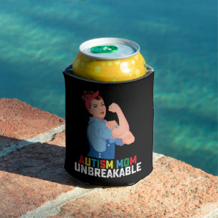 Enfriador De Latas Madre Autista Inquebrantable Orgullosa Familia Aut