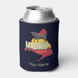 Enfriador De Latas Madrid España Región Retro Mapa de Bull Vintage