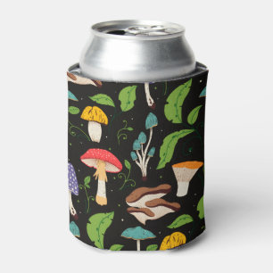 Enfriador De Latas Magia del Bosque Profundo: Hongos Coloridos sobre 
