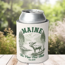 Enfriador De Latas Maine Forest River Wildlife Scene