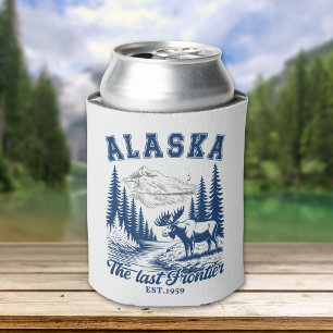 Enfriador De Latas Majestic Moose in Alaska Landscape