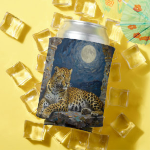 Enfriador De Latas Majestuoso leopardo en saliente de acantilado