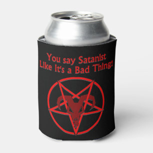 Enfriador De Latas Mal cosa satanista Humor oscuro Pentáculo de cabr