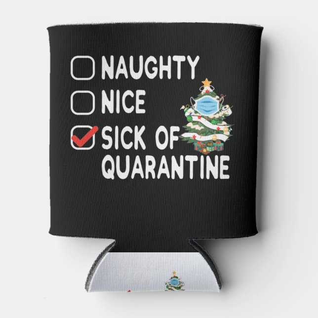 Enfriador De Latas Mal Enfermo De Cuarentena, Navidades 2020 (Anverso)