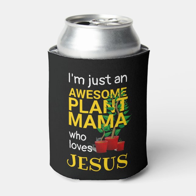 Enfriador De Latas MAMA AMA A JESUS Monograma (Lata Anverso)