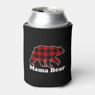 Enfriador De Latas Mama Bear Buffalo Plaid Navidades