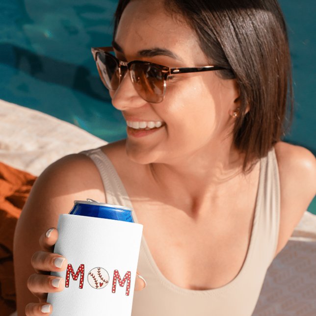 Enfriador De Latas Mamá de béisbol Cute Trendy Sports Mom (Subido por el creador)