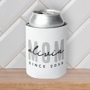 Enfriador De Latas Mamá desde el 20XX Preppy simple moderno