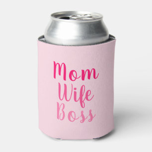 Enfriador De Latas Mamá esposa jefe gradiente personalizado rosa lind