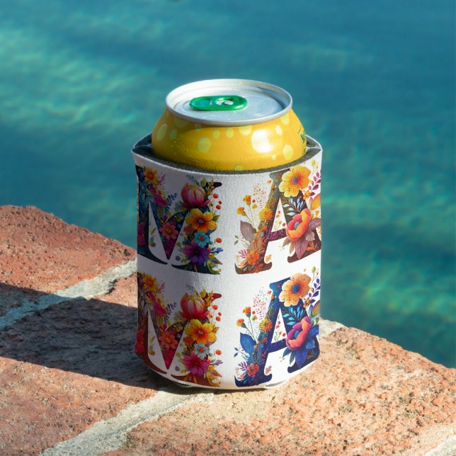 Enfriador De Latas MAMA floral personalizado (Piscina in situ)
